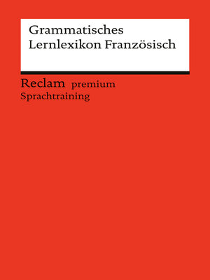 cover image of Grammatisches Lernlexikon Französisch
